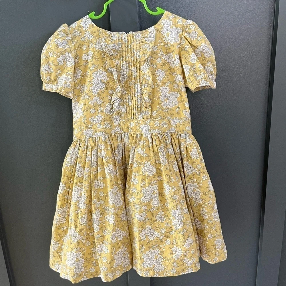 Little Lord & Lady Cotton Yellow Floral Fancy Dress Size 5/6 Years